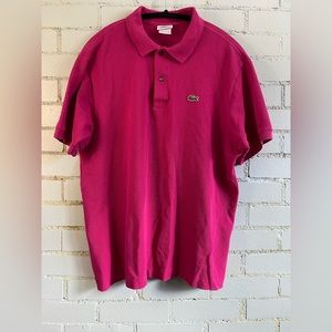 Lacoste Men’s Size 6-Large Pink Polo Shirt